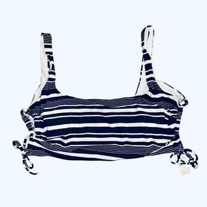 Aerie Navy and White Bikini Top
